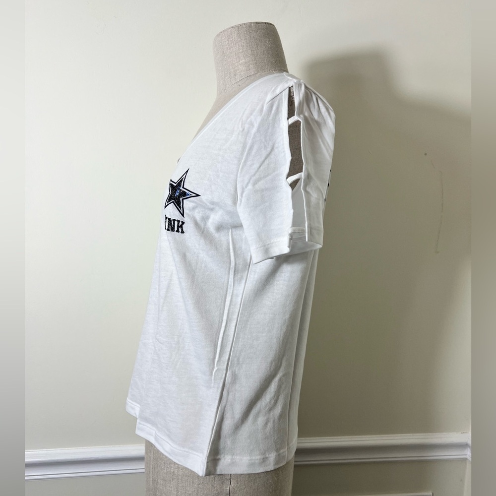 PINK Victoria's Secret Dallas Cowboys V-Neck Tee - Picture 3 of 7